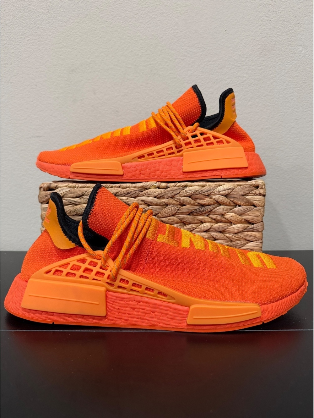 Size 13.5 - Pharrell x Adidas NMD Human Race “Orange”